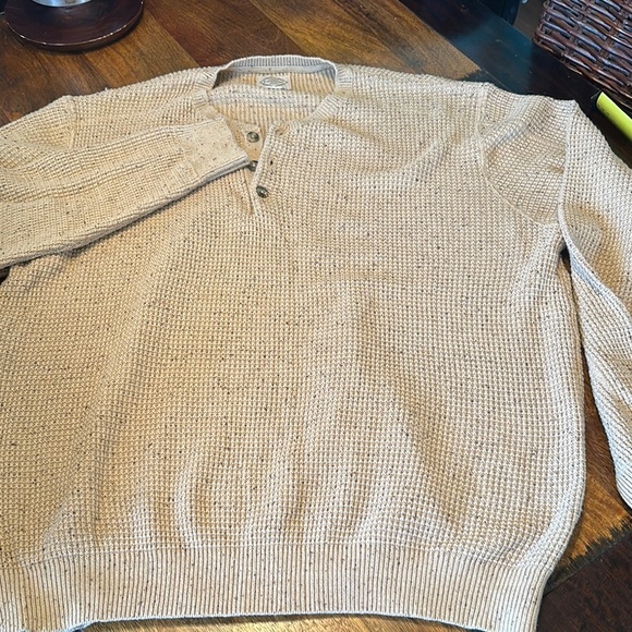 St. John's Bay Light Tan Textured cotton sweater size XXL EUC - Picture 2 of 7